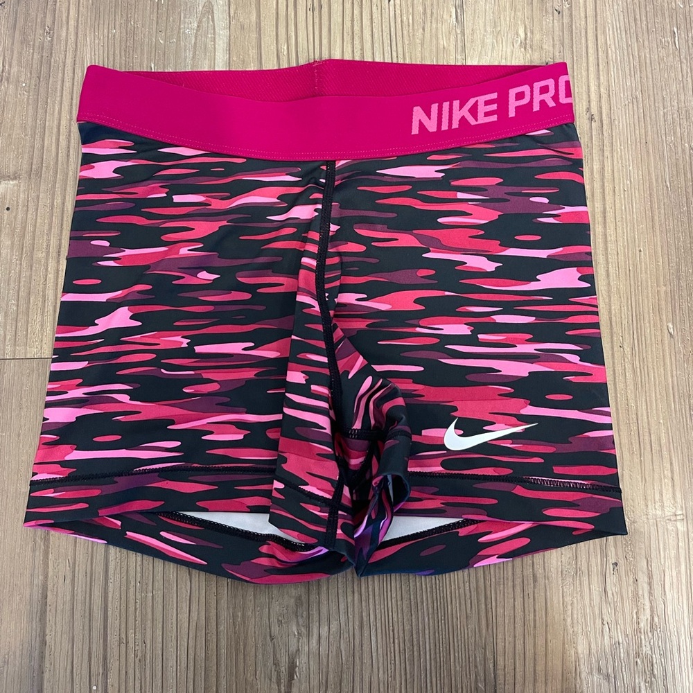 Nike Pro Pink Camo Spandex Shorts